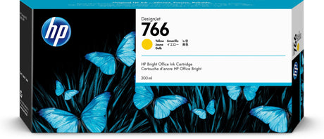 HP 766 300-ml Yellow DesignJet Ink Cartridge (P2V91A)