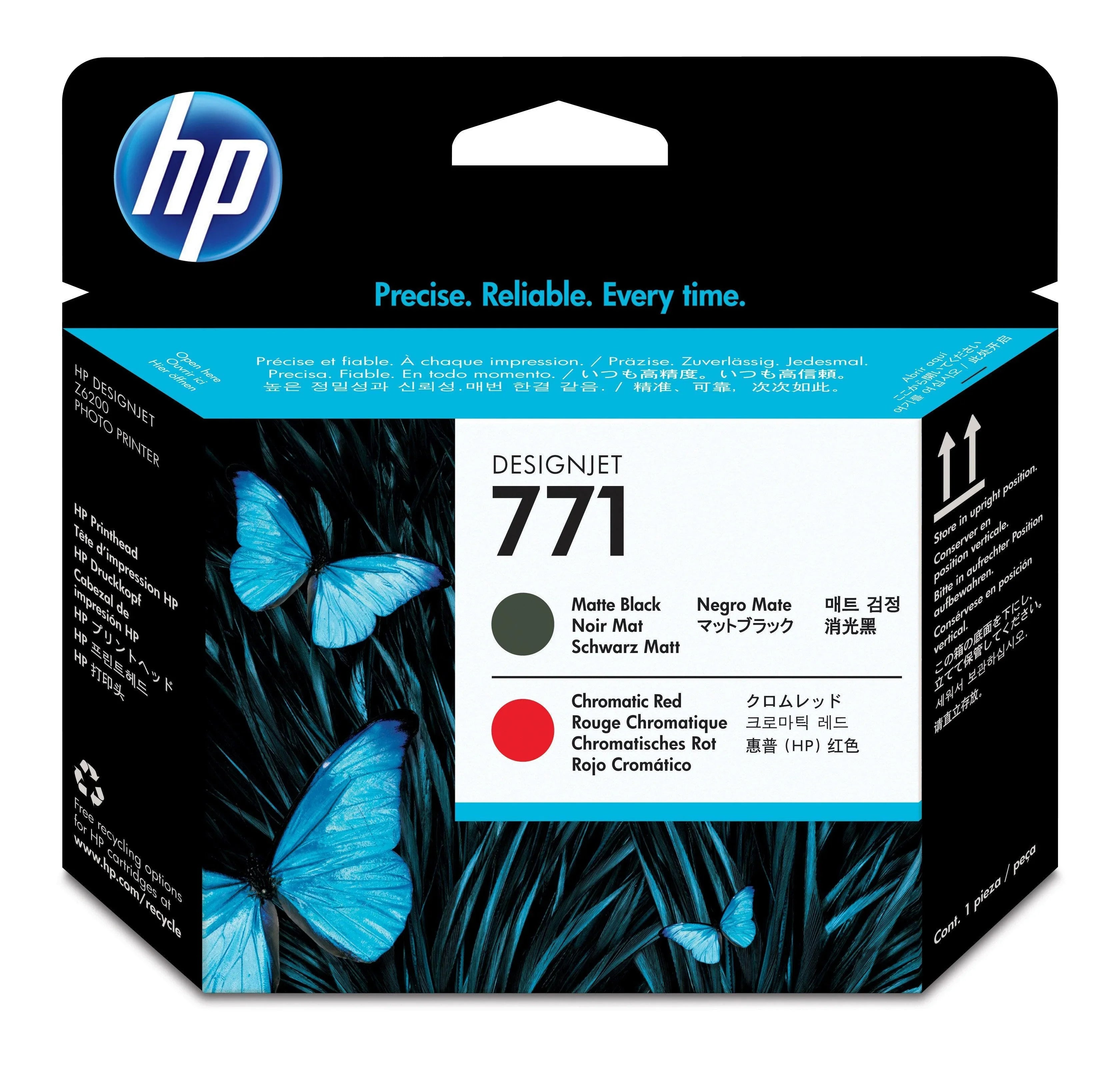 HP 771 Matte Black|Chromatic Red DesignJet Printhead (CE017A) - TechForGood