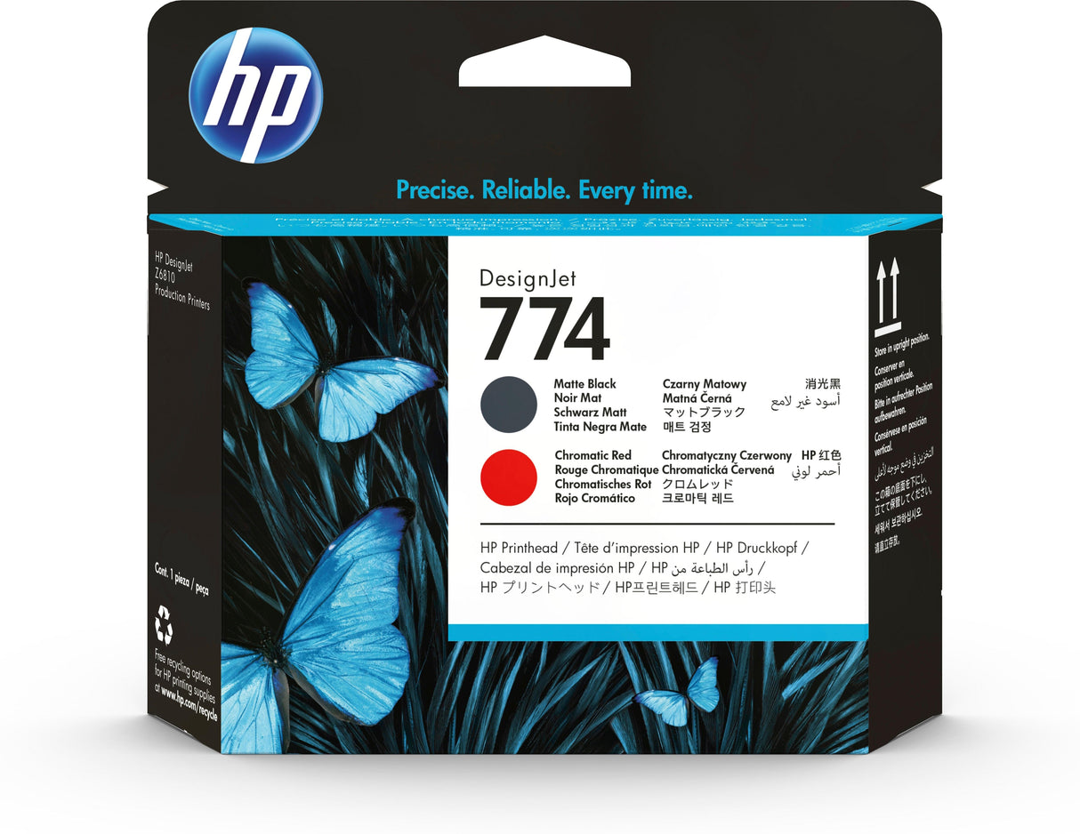 HP 774 Matte Black|Chromatic Red DesignJet Printhead (P2V97A)