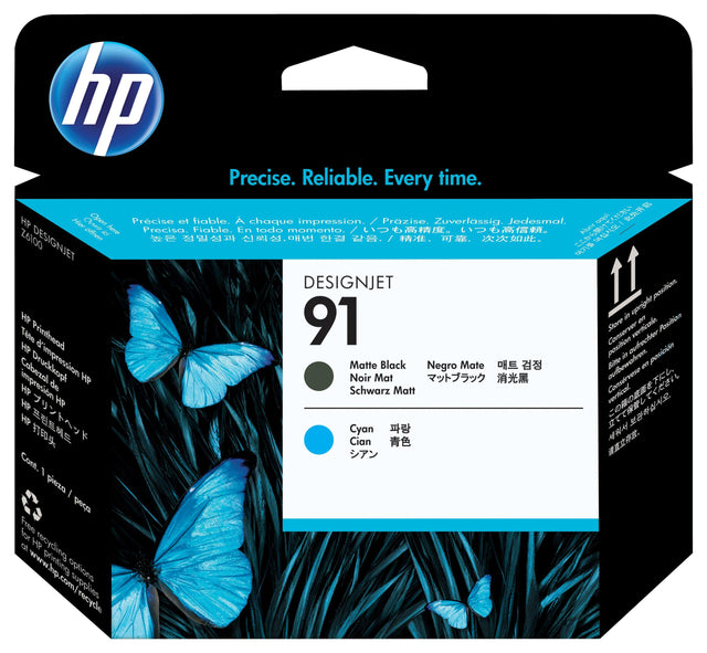 HP 91 Matte Black and Cyan Printhead (C9460A)