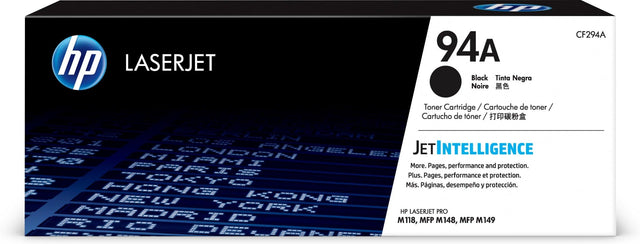 HP 94A Black Original LaserJet Toner Cartridge (CF294A)