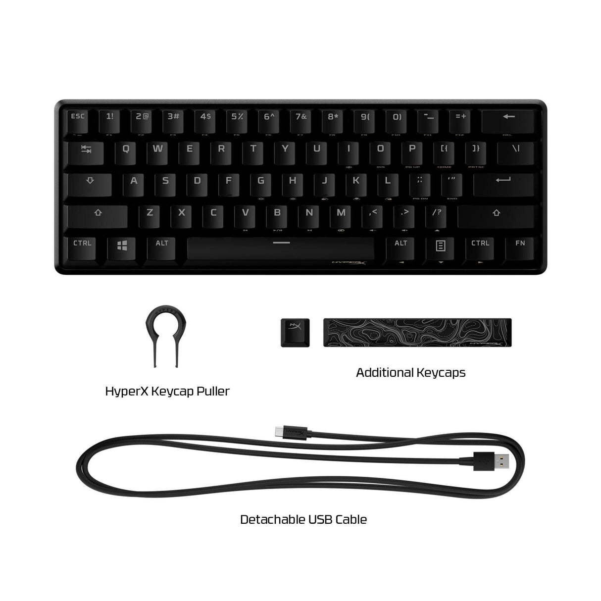HP HyperX Alloy Origins 60 - Mechanical Gaming Keyboard - HX Red (US Layout) (4P5N4AA)