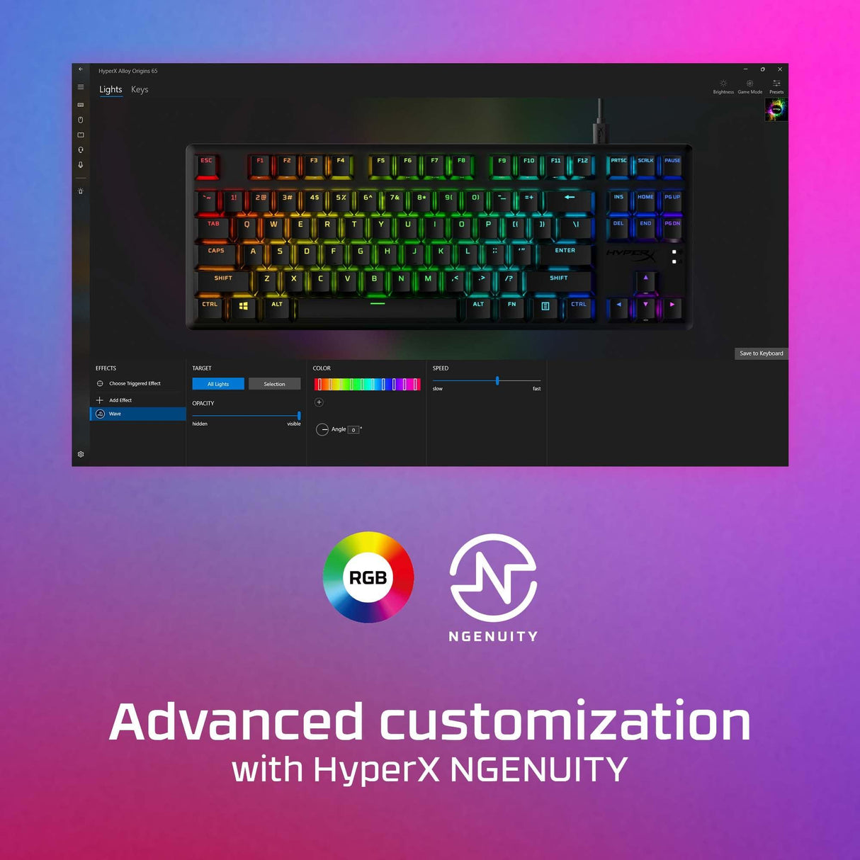 HP HyperX Alloy Origins Core - Mechanical Gaming Keyboard - HX Red (US Layout) (4P5P3AA)