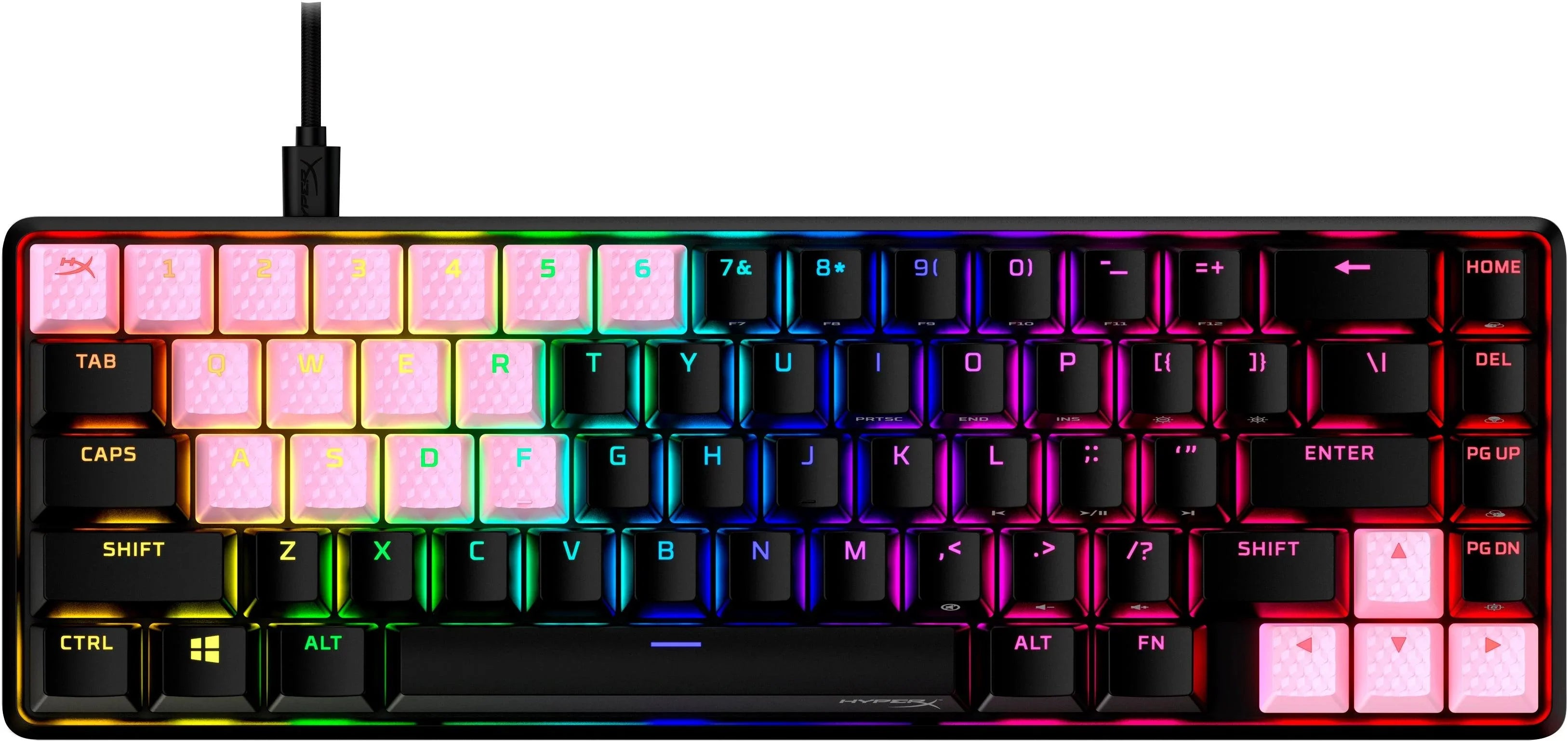 HP HyperX Rubber Keycaps - Gaming Accessory Kit - Pink (US Layout) (51 ...