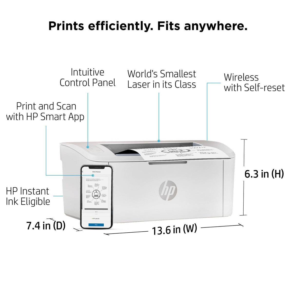 HP LaserJet M110w Printer (7MD66F)