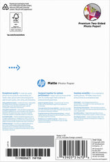 HP Matte Photo Paper | 180 g|m2 | 10 x 15 cm (101 x 152 mm) | 25 sheets (7HF70A)
