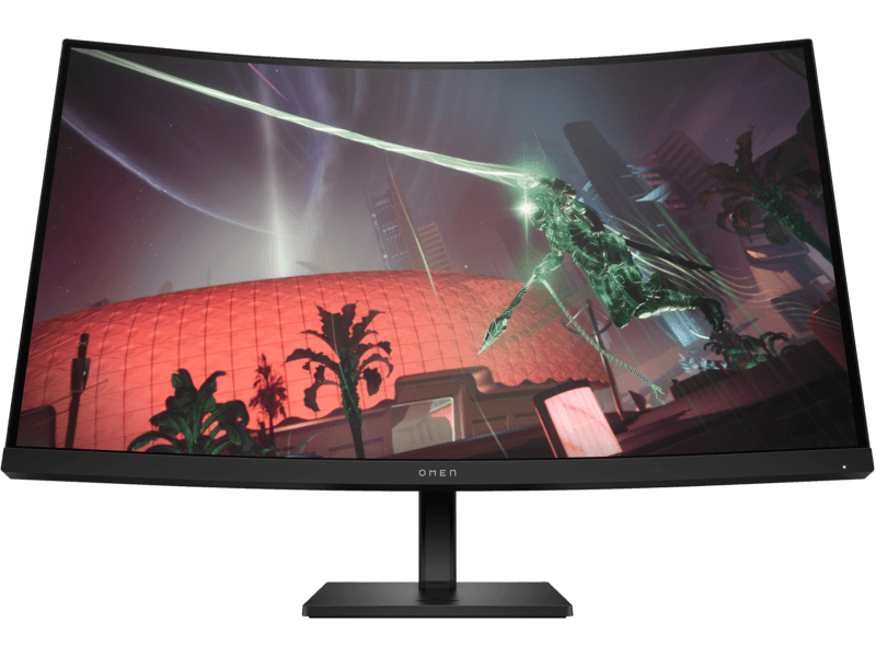 HP OMEN 32C OMEN BY HP 31.5in QHD EDGE-LIT 165HZ CURVED Gaming Monitor 2560 x 1440 1500R CURVATURE VA PANEL 16:9 1MS GTG 400 NITS HDR ANTI-GLARE 2 x HDMI 2.0 DISPLAYPORT 1.4 AUDIO OUT HEIGHT ADJUSTABLE V