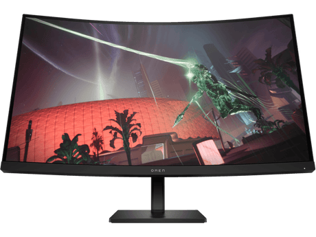 HP OMEN 32C OMEN BY HP 31.5in QHD EDGE-LIT 165HZ CURVED Gaming Monitor 2560 x 1440 1500R CURVATURE VA PANEL 16:9 1MS GTG 400 NITS HDR ANTI-GLARE 2 x HDMI 2.0 DISPLAYPORT 1.4 AUDIO OUT HEIGHT ADJUSTABLE V