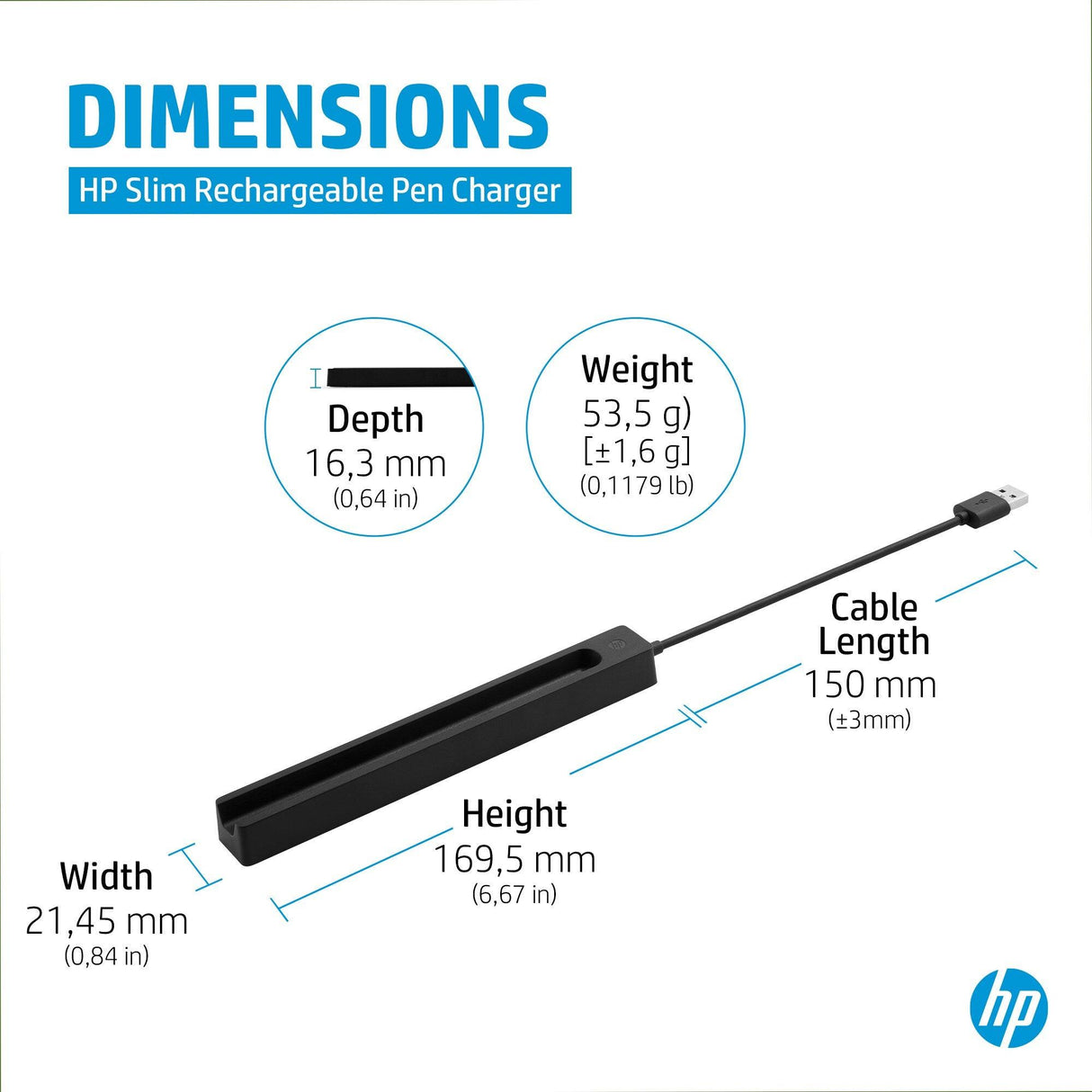 HP Slim Rechargeable Pen Charger (4X491AA)