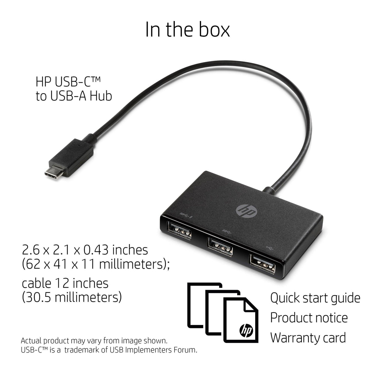 HP USB-C to USB-A Hub (Z6A00AA)