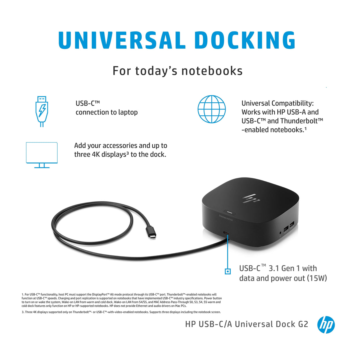 HP USB-C|A Universal Dock G2 (5TW13AA)