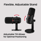 HP USB Microphone | Cardioid Polar Pattern | Tap to Mute Sensor | Streamers | Content Creators | Black (4P5P8AA)