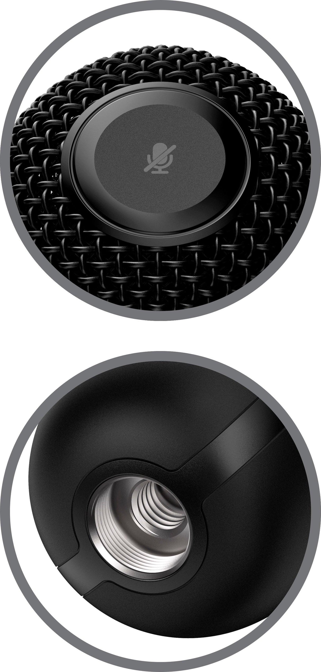 HP USB Microphone | Cardioid Polar Pattern | Tap to Mute Sensor | Streamers | Content Creators | Black (4P5P8AA)