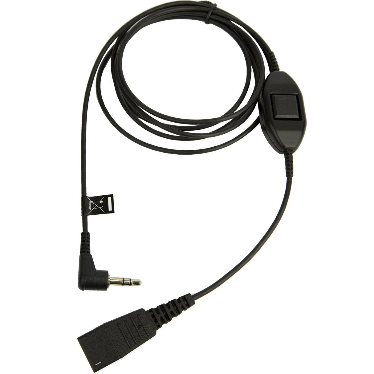 JABRA QD to 3.5mm w. Answer Button for Alcatel (8735-019)