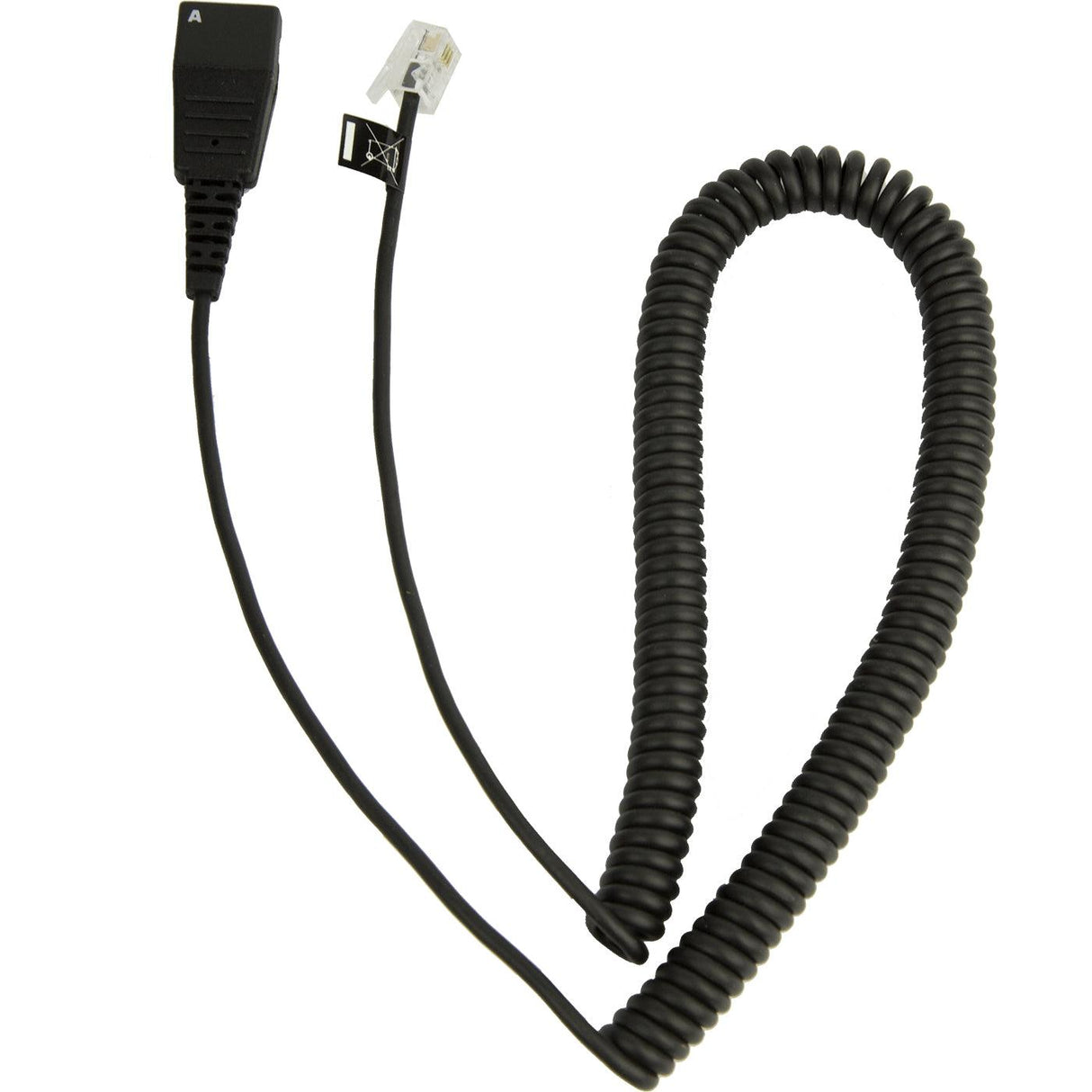 JABRA QD to Modular RJ extension coiled cord for Cisco IP (8800-01-37)