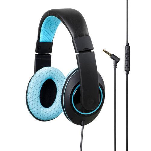 KENSINGTON Over-Ear 3.5mm headphones with inline mic and volume control - Blue