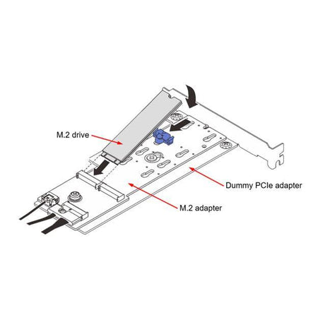LENOVO LENOVO ThinkSystem M.2 SATA/NVMe 2-Bay Enablement PCIe Adapter for SR250v2 ST250V2