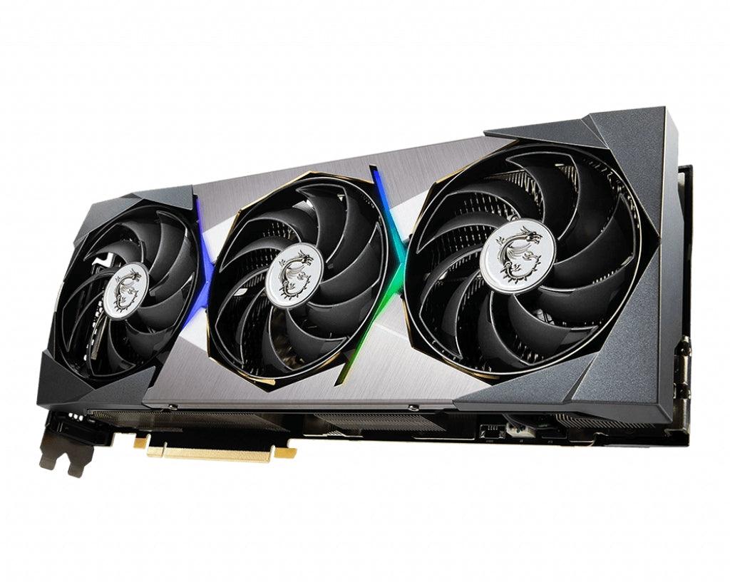 MSI 24GB | GDDR6X | 384-bit | 1860MHz boost clock | 1xHDMI | 3xDisplayPort | RGB (RTX 3090 SUPRIM X 24G)