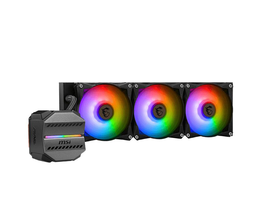 MSI 360 mm | 21.63 ~ 78.73 CFM | 0.35 A | 4.2 W | 3100 RPM | AM5|AM4|TR4 (MAG CORELIQUID M360)