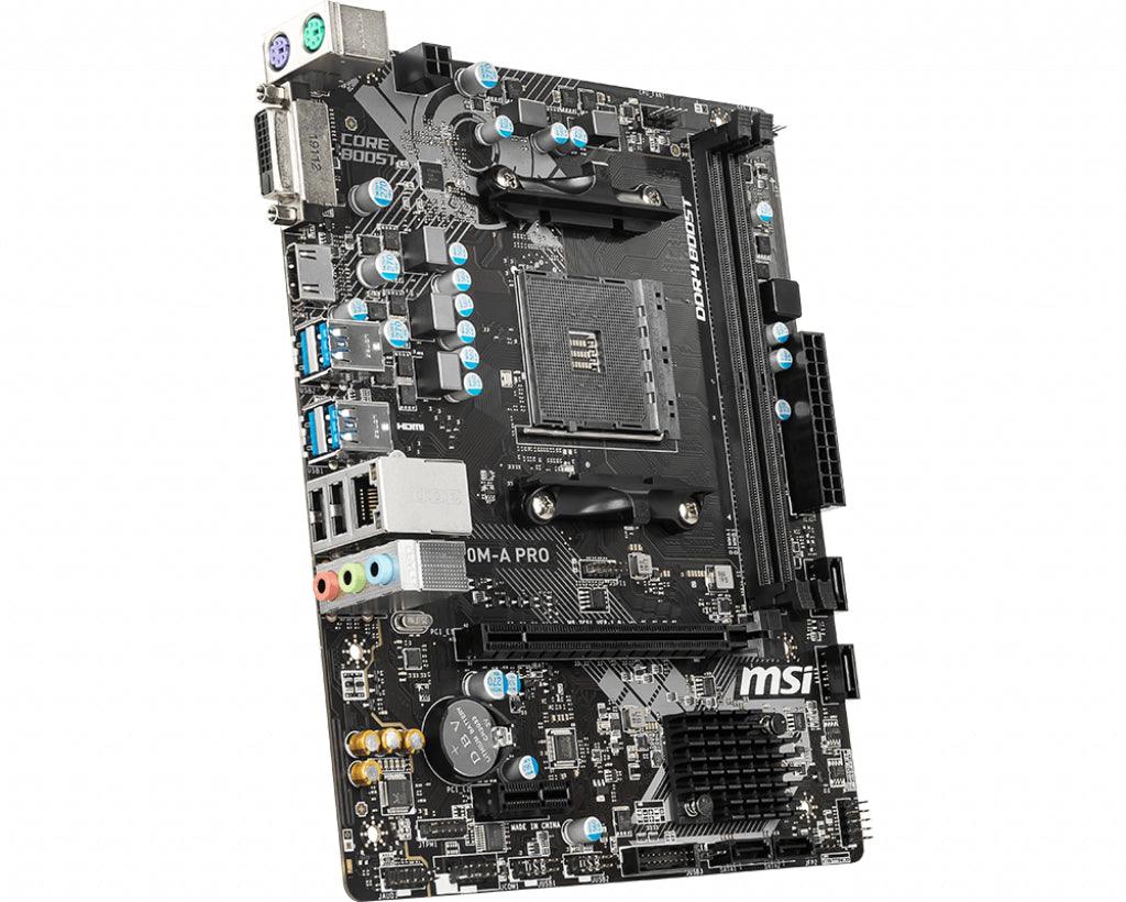 MSI A320M-A PRO | AMD 320 | AM4 | 2x DDR4 | PCIe 3.0 x16 | 1x PCIe 2.0 x1 | DVI-D | SATA | USB 3.2 | m-ATX | 226x187 mm (A320M-A PRO)