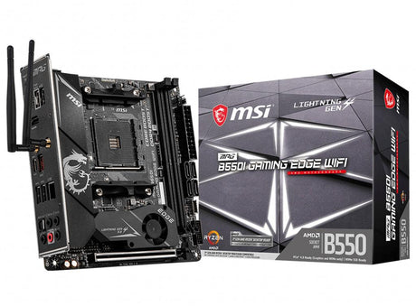 MSI AMD B550 | AM4 | 2x DDR4 | SATA III | M.2 | USB 3.2 | 2.5G LAN | Wi-Fi | PS|2 | S|PDIF | Mini-ITX | 170x170 mm (MPG B550I GAMING EDGE WIFI)
