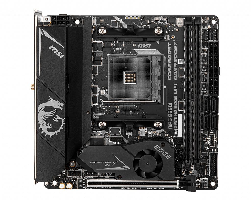 MSI AMD B550 | AM4 | 2x DDR4 | SATA III | M.2 | USB 3.2 | 2.5G LAN | Wi-Fi | PS|2 | S|PDIF | Mini-ITX | 170x170 mm (MPG B550I GAMING EDGE WIFI)