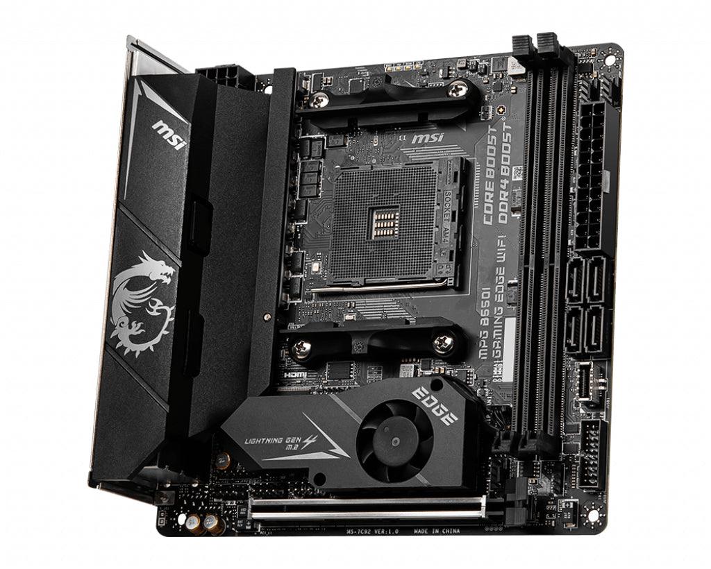 MSI AMD B550 | AM4 | 2x DDR4 | SATA III | M.2 | USB 3.2 | 2.5G LAN | Wi-Fi | PS|2 | S|PDIF | Mini-ITX | 170x170 mm (MPG B550I GAMING EDGE WIFI)