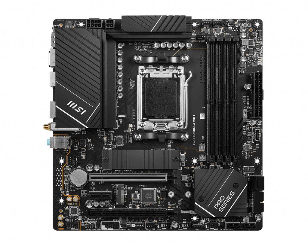 MSI AMD B650 | PRO B650M-A WIFI | AM5 | 4DDR5 | 2PCI-Ex16 | 1PCI-Ex1 | 2M.2 | 4xSATA3 (PRO B650M-A WIFI)