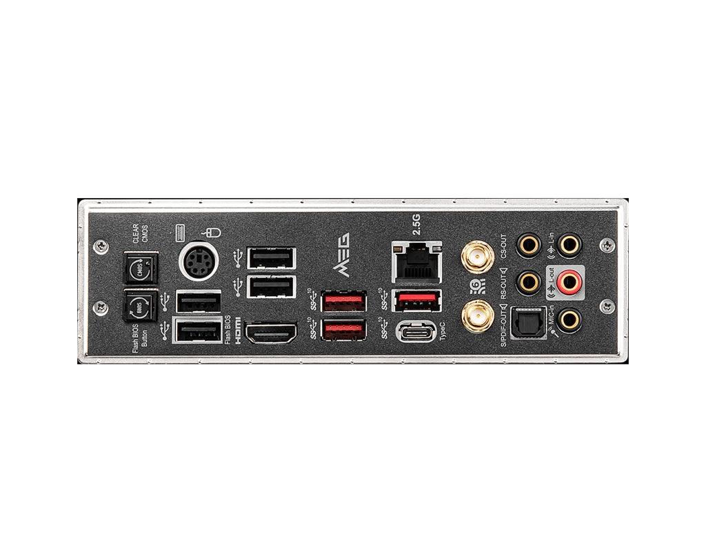 MSI ATX | AMD B550 chipset | Socket AM4 | 4xDDR4 DIMM slots | 7.1ch audio | 2.5-Gigabit LAN | Wi-Fi | Bluetooth (MEG B550 UNIFY)