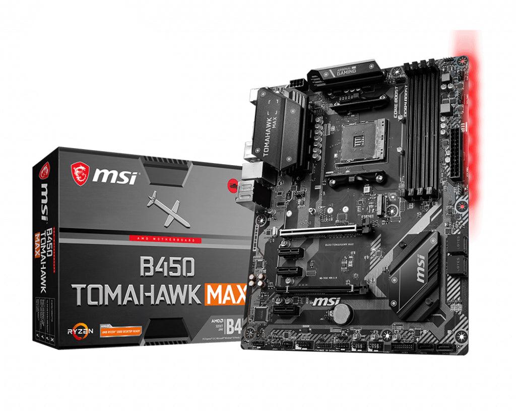 MSI B450 TOMAHAWK MAX | AMD B450 | AM4 | 4x DDR4 | PCIe 3.0 x16 | SATA III | M.2 | DVI-D | USB 3.2 | ATX | 305x244 mm (B450 TOMAHAWK MAX)