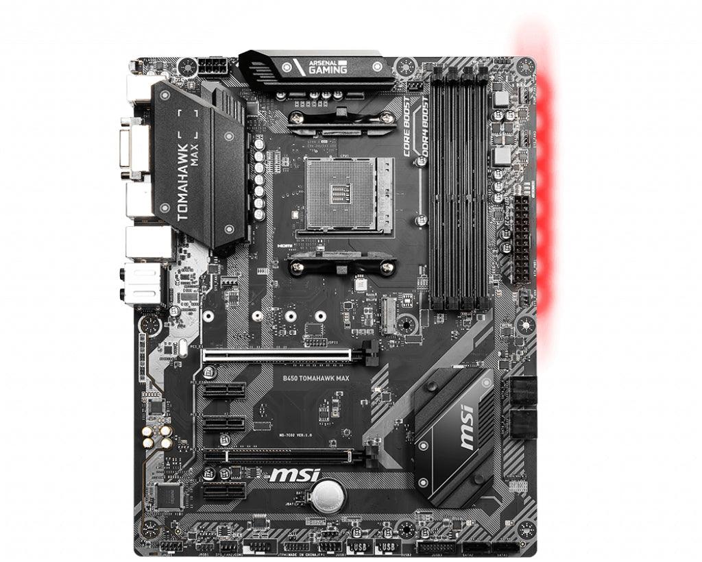 MSI B450 TOMAHAWK MAX | AMD B450 | AM4 | 4x DDR4 | PCIe 3.0 x16 | SATA III | M.2 | DVI-D | USB 3.2 | ATX | 305x244 mm (B450 TOMAHAWK MAX)