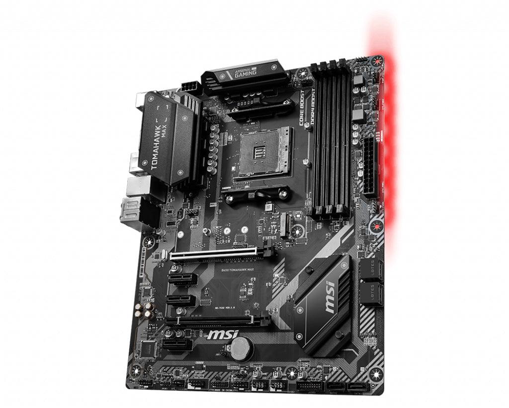 MSI B450 TOMAHAWK MAX | AMD B450 | AM4 | 4x DDR4 | PCIe 3.0 x16 | SATA III | M.2 | DVI-D | USB 3.2 | ATX | 305x244 mm (B450 TOMAHAWK MAX)