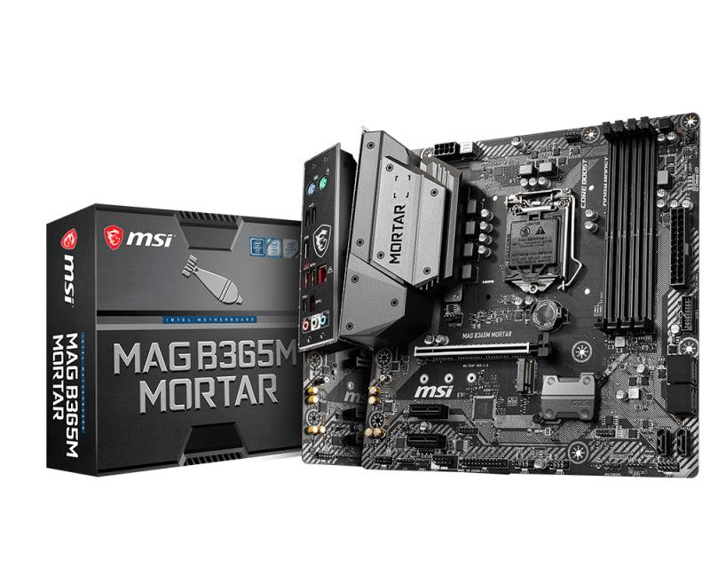 MSI LGA 1151 | Intel B365 Chipset | 4 x DDR4 Max 64GB | PCIe 3.0 x16 | PCIe 3.0 x1 1.4 | SATA 6Gb|s | M.2 | I219-V Gigabit LAN (B365M MORTAR)