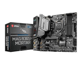 MSI LGA 1151 | Intel B365 Chipset | 4 x DDR4 Max 64GB | PCIe 3.0 x16 | PCIe 3.0 x1 1.4 | SATA 6Gb|s | M.2 | I219-V Gigabit LAN (B365M MORTAR)