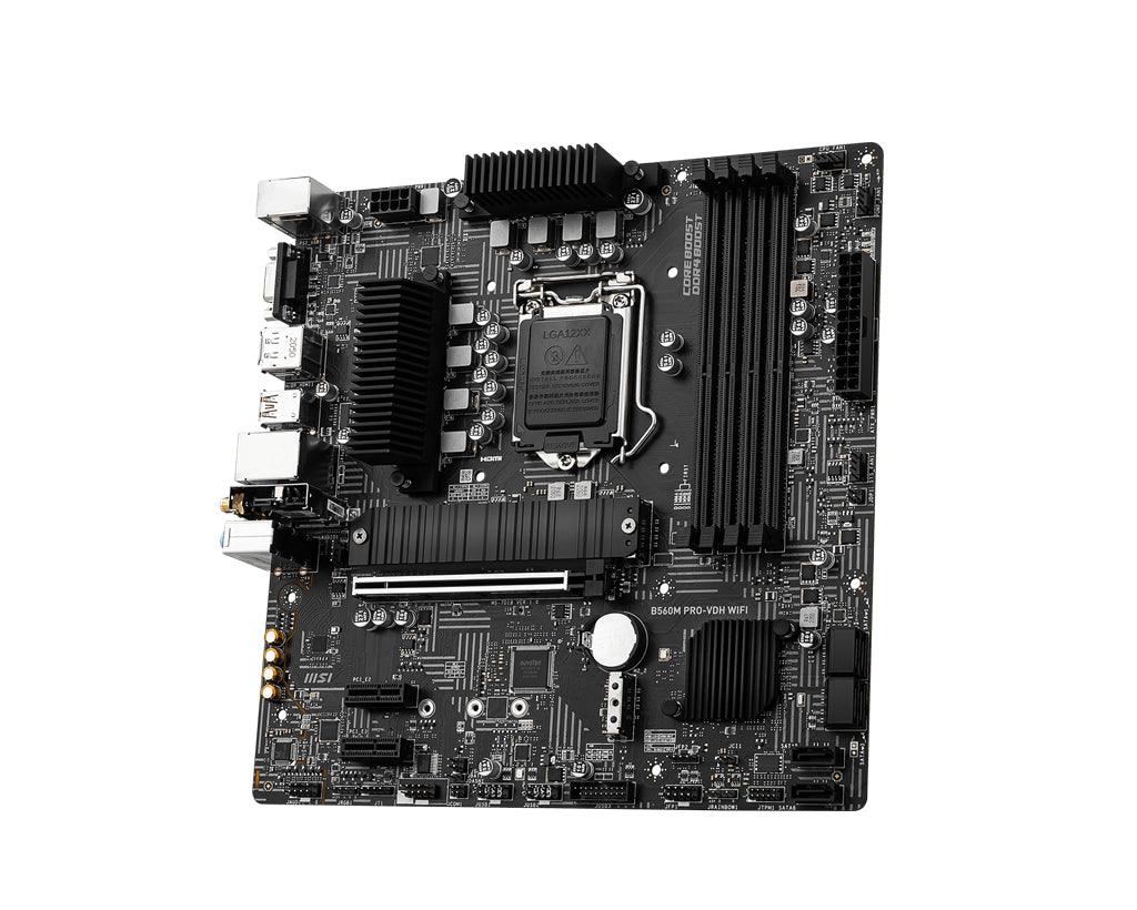 MSI LGA 1200 | Intel B560 | 4x DDR4 | 7.1-Ch | 2.5Gbps LAN | UEFI AMI BIOS | Miro-ATX (B560M PRO-VDH WIFI)