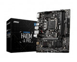 MSI LGA 1200 | Intel H410 Chipset | 2 x DDR4-SDRAM up to 64GB | 1 x RJ-45 | 4 x SATA III | UEFI AMI | Micro ATX (H410M-A PRO)