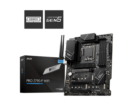 MSI LGA 1700 | Z790 | 4x DDR5 | Wi-Fi 6E | 1x HDMI | 1x DisplayPort | 2.5G LAN | ATX | UEFI AMI BIOS (PRO Z790-P WIFI)