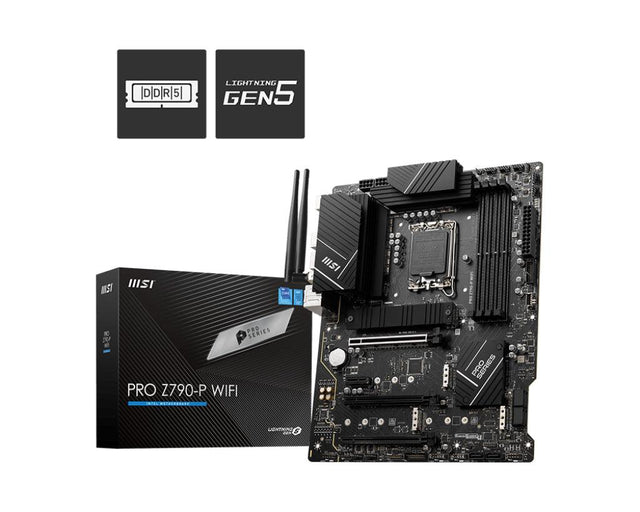 MSI LGA 1700 | Z790 | 4x DDR5 | Wi-Fi 6E | 1x HDMI | 1x DisplayPort | 2.5G LAN | ATX | UEFI AMI BIOS (PRO Z790-P WIFI)