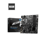 MSI mATX | Intel B760 | LGA 1700 | 12th|13th Gen Intel Core|Pentium Gold|Celeron | 4x DDR5 slots | 192GB Max | 2 x M.2 2280|2260|2242 | 4 x SATA III | Gigabit Ethernet | HDM 1.4 | DisplayPort 1.4 | VGA | 7.1 HD Audio (PRO B760M-P)