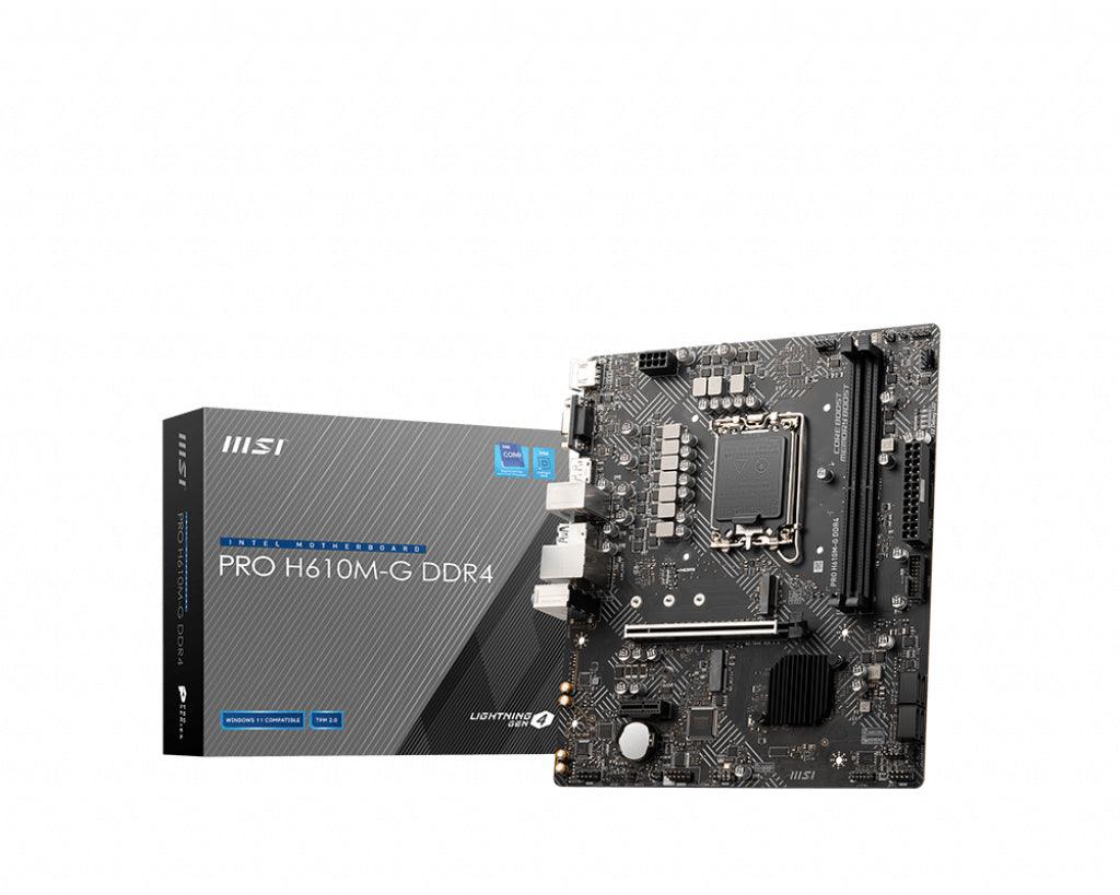 MSI Micro-ATX | LGA1700 | Intel H610 | DDR4 | SSD | Windows 10|11 (PRO H610M-G DDR4)
