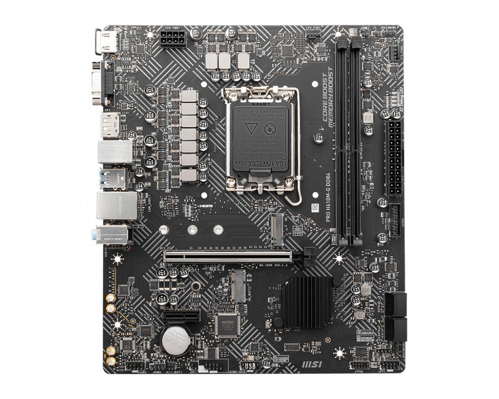 MSI Micro-ATX | LGA1700 | Intel H610 | DDR4 | SSD | Windows 10|11 (PRO H610M-G DDR4)