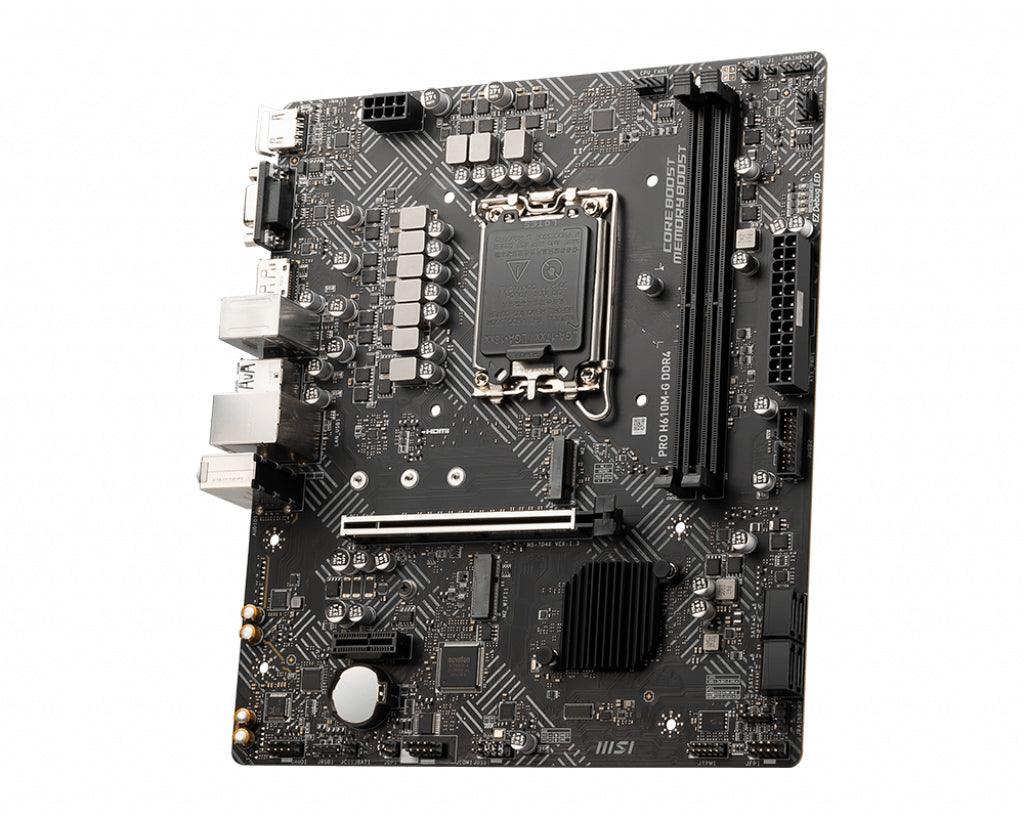 MSI Micro-ATX | LGA1700 | Intel H610 | DDR4 | SSD | Windows 10|11 (PRO H610M-G DDR4)