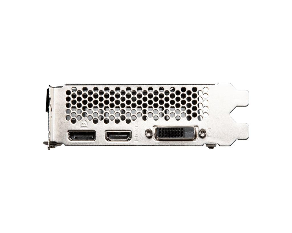 MSI NVIDIA GeForce GTX 1660 | 4GB GDDR6 | 128 bit | PCI Express x16 3.0 | 1 x HDMI (2.0b) | 1 x DVI-D | 1 x DP (1.4) | CUDA | DirectX 12.0 | OpenGL 4.6 | VR | 90W (GEFORCE GTX 1650 D6 VENTUS XS OCV3)