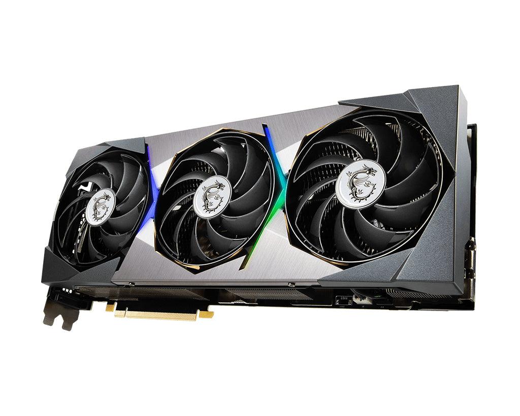 MSI NVIDIA GeForce RTX 3080 Ti | 12GB GDDR6X | 384 bit | PCI Express 4.0 | 1 x HDMI (2.1) | 3 x DP (1.4a) | CUDA | DirectX 12.0 | OpenGL 4.6 | VR | 400W (RTX 3080 TI SUPRIM X 12G)