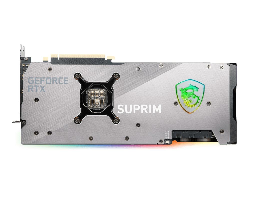 MSI NVIDIA GeForce RTX 3080 Ti | 12GB GDDR6X | 384 bit | PCI Express 4.0 | 1 x HDMI (2.1) | 3 x DP (1.4a) | CUDA | DirectX 12.0 | OpenGL 4.6 | VR | 400W (RTX 3080 TI SUPRIM X 12G)