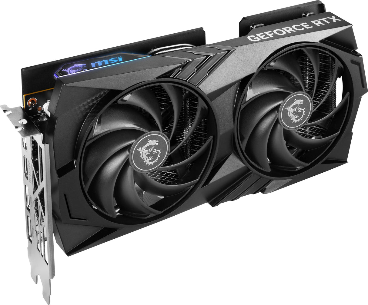MSI NVIDIA GeForce RTX 4060 | 2475MHz | 8GB GDDR6 | 128 bit | PCI Express 4.0 | 1 x HDMI (2.1a) | 3 x DP (1.4a) | CUDA | DirectX 12 Ultimate | OpenGL 4.6 | 115W (GEFORCE RTX 4060 GAMING X 8G)