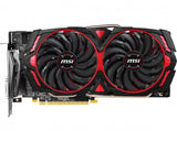 MSI Radeon RX 570 | 8GB GDDR5 | 256-bit | DisplayPort x 2 x 2 | DL-DVI-D | 150 W | 270 x 130 x 40 mm | 892 g (RADEON RX 570 ARMOR MK II 8G OC)
