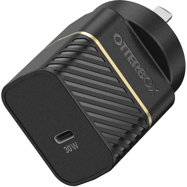 OTTERBOX 30W USB-C Fast GaN PD Wall Charger - Black (78-80485), Supports PPS, Ultra-Compact, Safe, Ultra-Durable, Drop Tested, Intelligent Charging