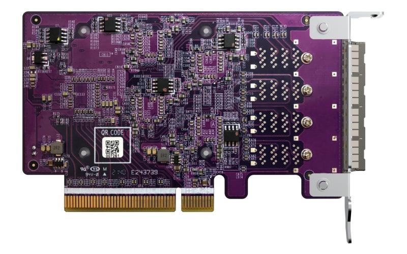 QNAP 16x SATA | 4x SFF-8644 | PCIe Gen3 x8 (64Gbps) | 117.72 x 68.9 x 18.26 mm (QXP-1600ES-A1164)
