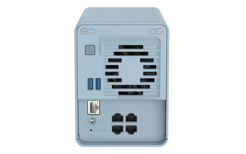 QNAP 1x 2.5 RJ-45 | 4x 1G RJ-45 | Qualcomm IPQ4019 | 512MB DDR3 | 4GB DDR4 | 4GB eMMC | Wi-Fi | 2.4|5 GHz | USB 3.2 | 12V DC | 183.5x105x143.5 mm (QMIROPLUS-201W-AU)